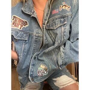 True Vintage 1990’s Port Authority XL Denim Jacket Western Vibes 90’s Kid